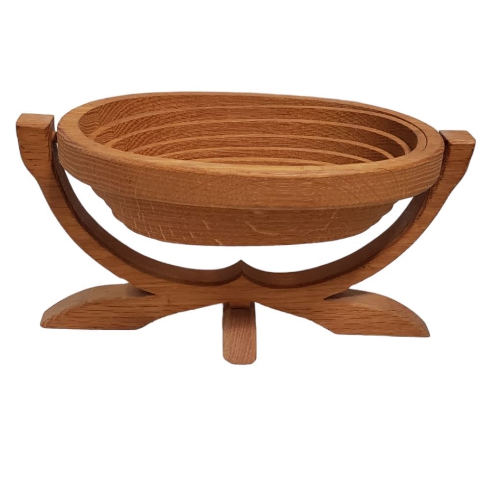 Vintage Stoltzfus Wooden Basket Collapsible Signed Dated Farmhouse